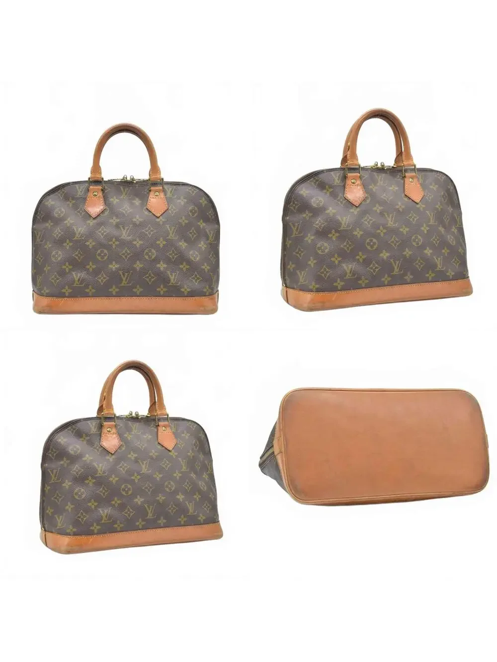 $2090 1993 Louis Vuitton Alma PM Brown Monogram VI1913